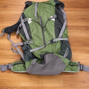 Unisex Black and Green 50L Hiking Backpack